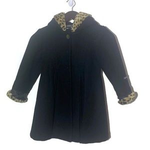 Stephanie Matthew’s Kids 100% wool coat hooded size 5